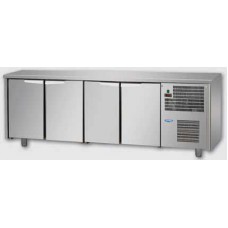 Tavolo Refrigerato Temperatura Positiva 4 Sportelli con Piano Superiore profondità cm 60